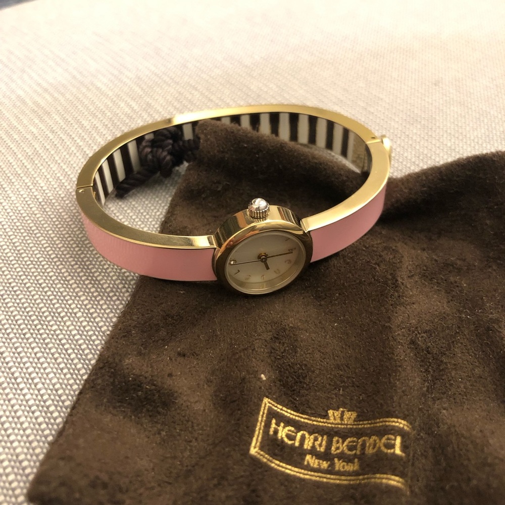Henri Bendel pink/gold watch